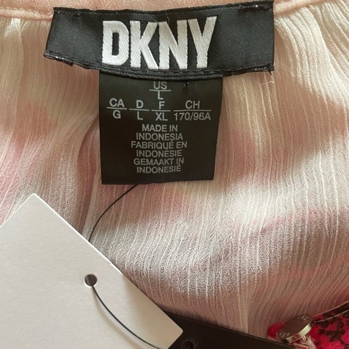 DKNY Women's Ruffled Cap Sleeve Top sz L - photo 5