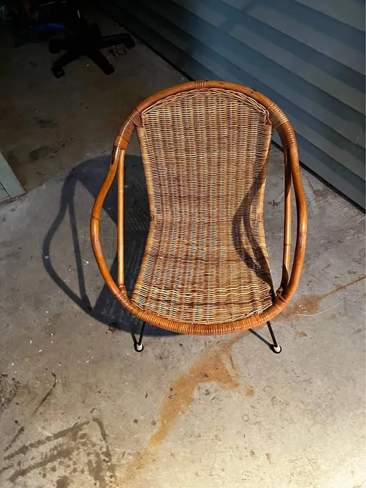 Vintage Rattan Wicker Accent Chair – Great Condition