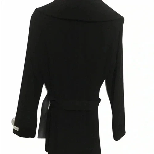 Calvin Klein black wool pea coat sz 10 - photo 2