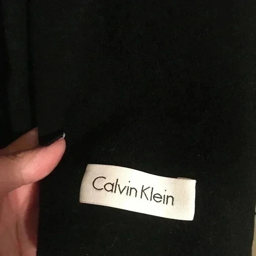 Calvin Klein black wool pea coat sz 10 - photo 4
