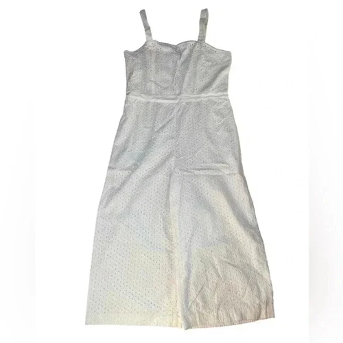 Banana Republic white eyelet jumpsuit sz 14