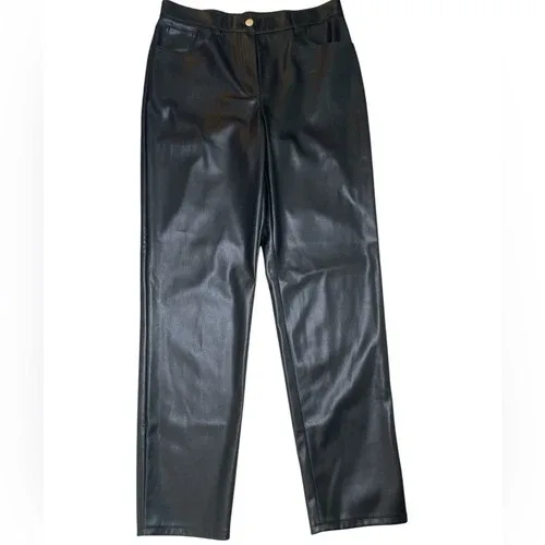 French Connection Vegan Leather Pants sz 8