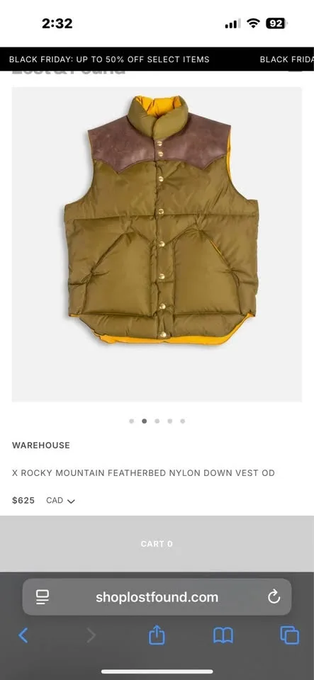 Rocky Mountain Featherbed Vest Jacket sz 42 image indicator(9)