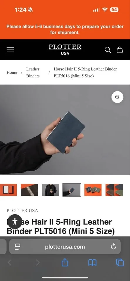 Plotter Travelers Leather Mini Notebook image indicator(9)