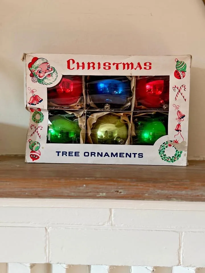 Vintage 1950/1960s Hand-Blown Glass Christmas Ornaments