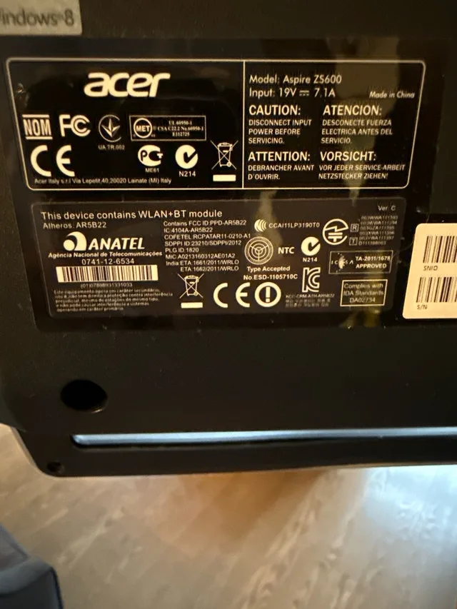 Acer Aspire ZS600 + Wall Mount image indicator(2)