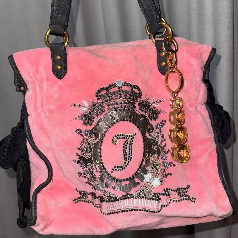 VINTAGE JUICY COUTURE DAYDREAMER BAG PINK - 2010s image indicator(7)