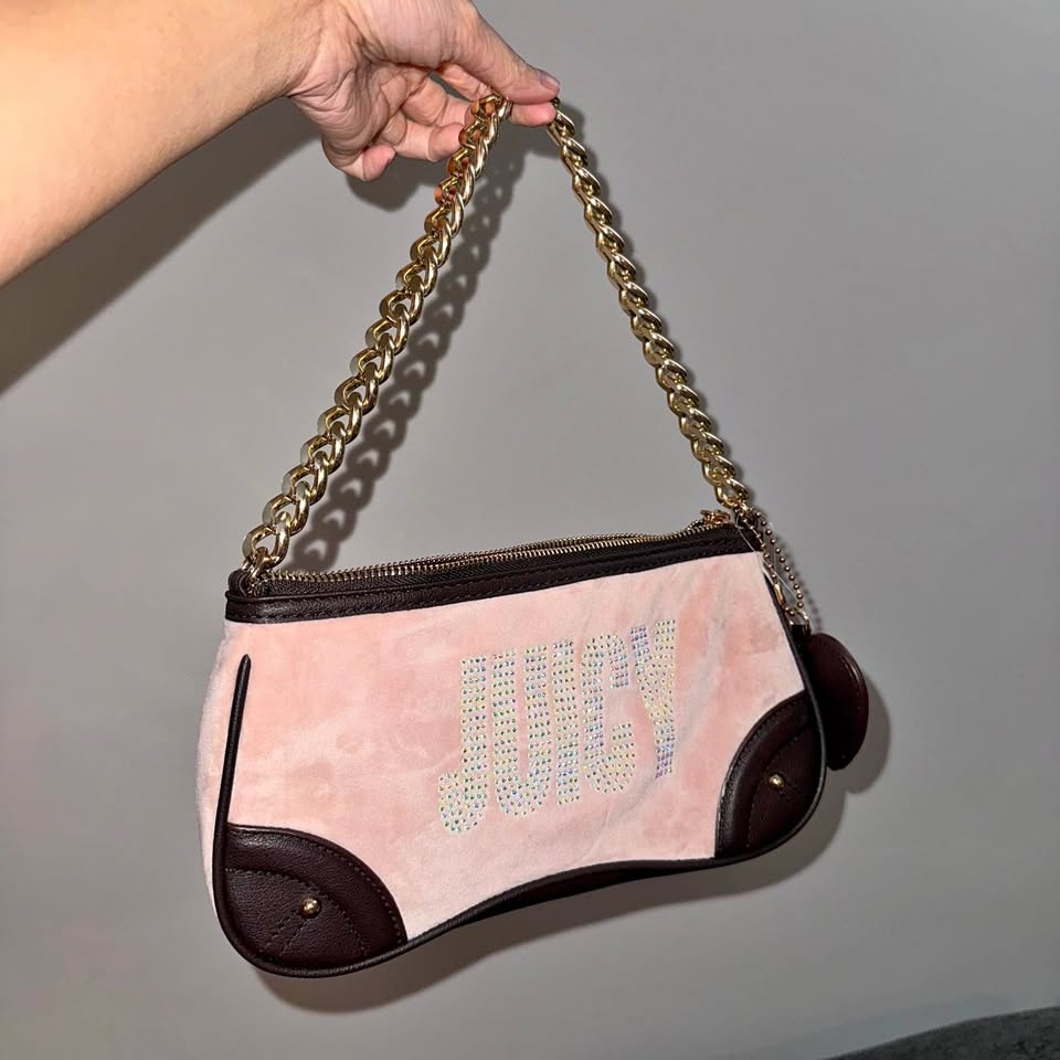 NEW Juicy Couture Velour Shoulder Bag Purse from US