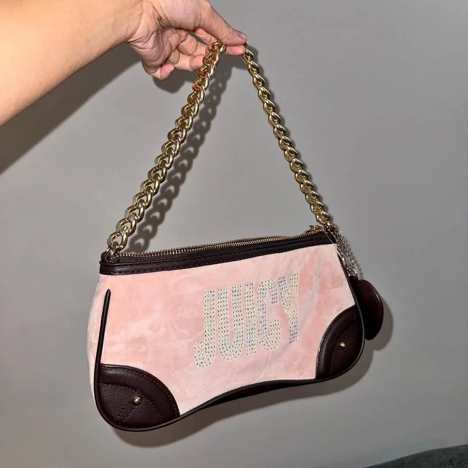 NEW Juicy Couture Velour Shoulder Bag Purse from US