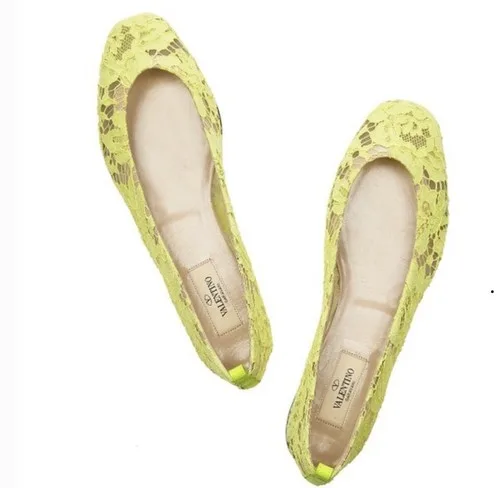 Valentino Lace Ballet Flats NWB Size 37 MSRP $975