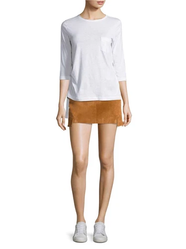Helmut Lang Suede Mini Skirt NEW Size 12 - photo 2
