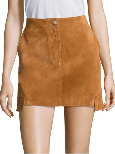 Helmut Lang Suede Mini Skirt NEW Size 12 - photo 3