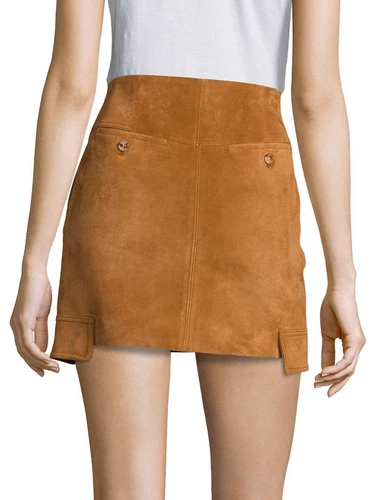 Helmut Lang Suede Mini Skirt NEW Size 12 - photo 4
