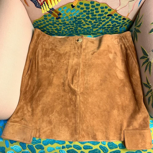 Helmut Lang Suede Mini Skirt NEW Size 12 - photo 5