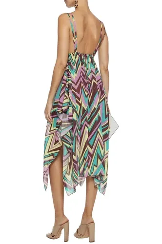 Missoni Dress Asymmetric Printed Cotton-Poplin NEW NWT image indicator(2)