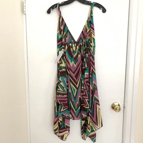 Missoni Dress Asymmetric Printed Cotton-Poplin NEW NWT image indicator(6)