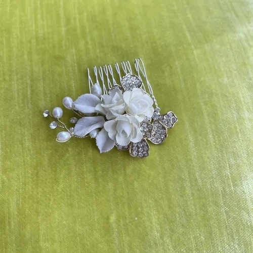 Anthropologie BHLDN Pearl & Crystal Comb