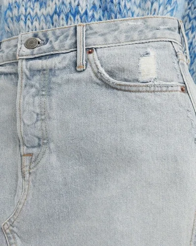 GRLFRND Eva Denim Skirt Light Wash Size 28 NEW NWT image indicator(5)