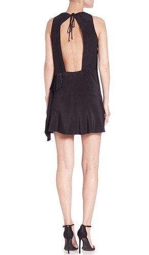 Derek Lam 10 Crosby Draped Fringe Trim Dress NEW NWT - photo 4