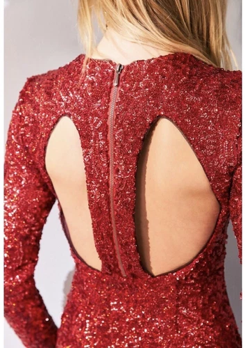 Urban Outfitters Kimchi Blue Red Sequin Mini Dress M - photo 5
