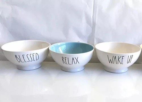 RAE DUNN Relax, Wake Up, Blessed Bowls - Price Per 1