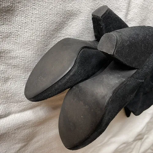 Urban Outfitters BDG Suede Heeled Knee High Boots Size 6.5 image indicator(5)