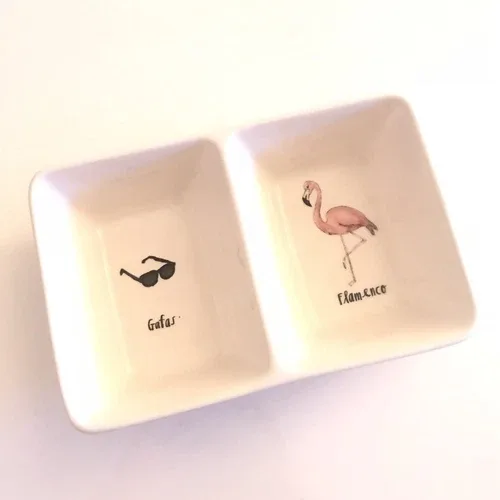 Rae Dunn Snack Tray Ceramic Duo Summer Patio