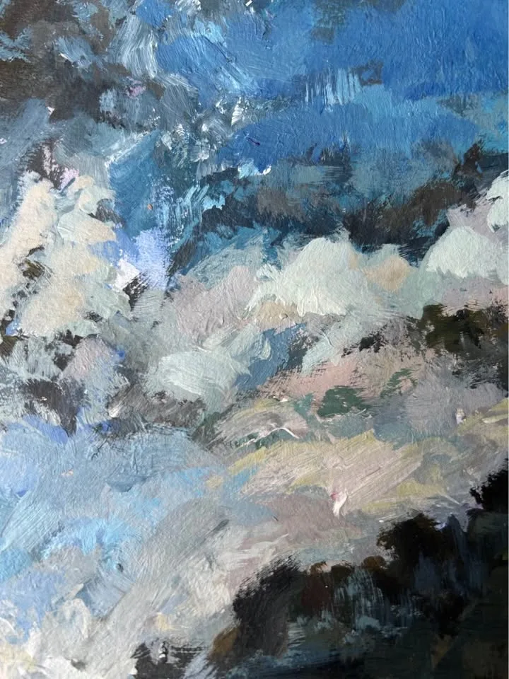 "Frosty Lake" Original Acrylic Painting image indicator(3)