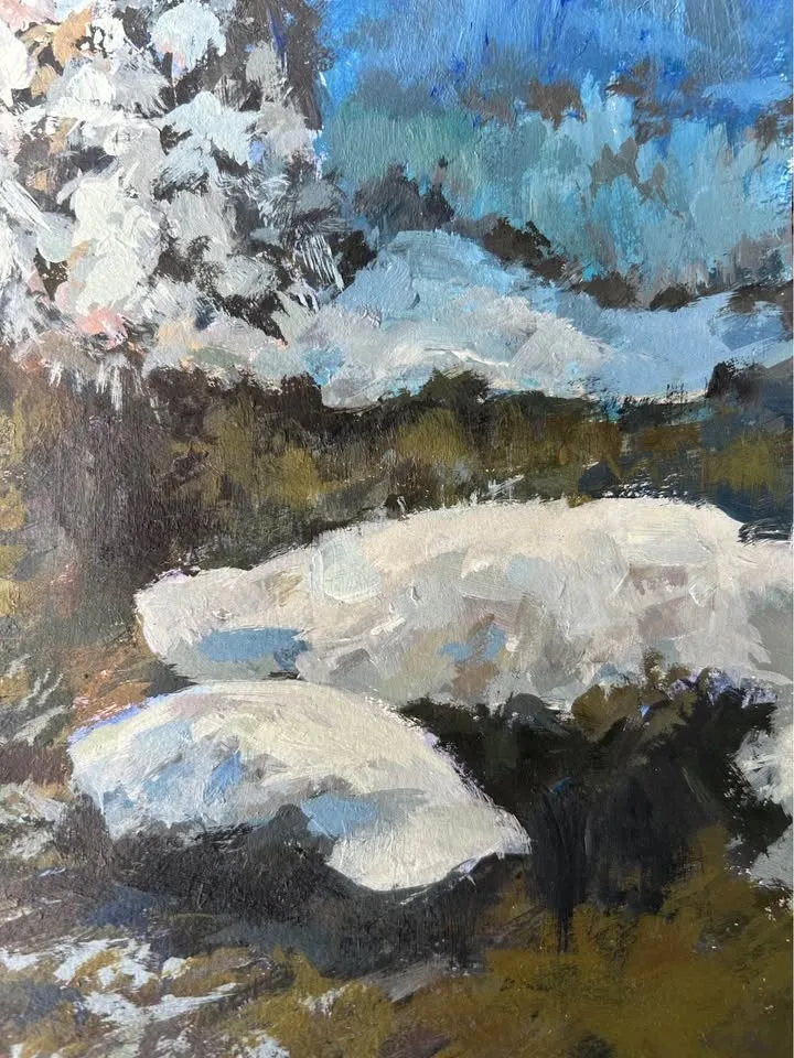 "Frosty Lake" Original Acrylic Painting image indicator(6)