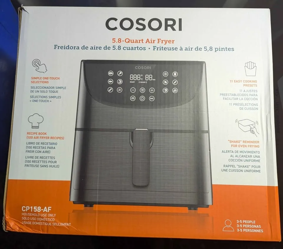 2 MORE AVAILABLE "BRAND NEW COSORI 12-in-1 Air Fryer 5.8Q" image indicator(2)