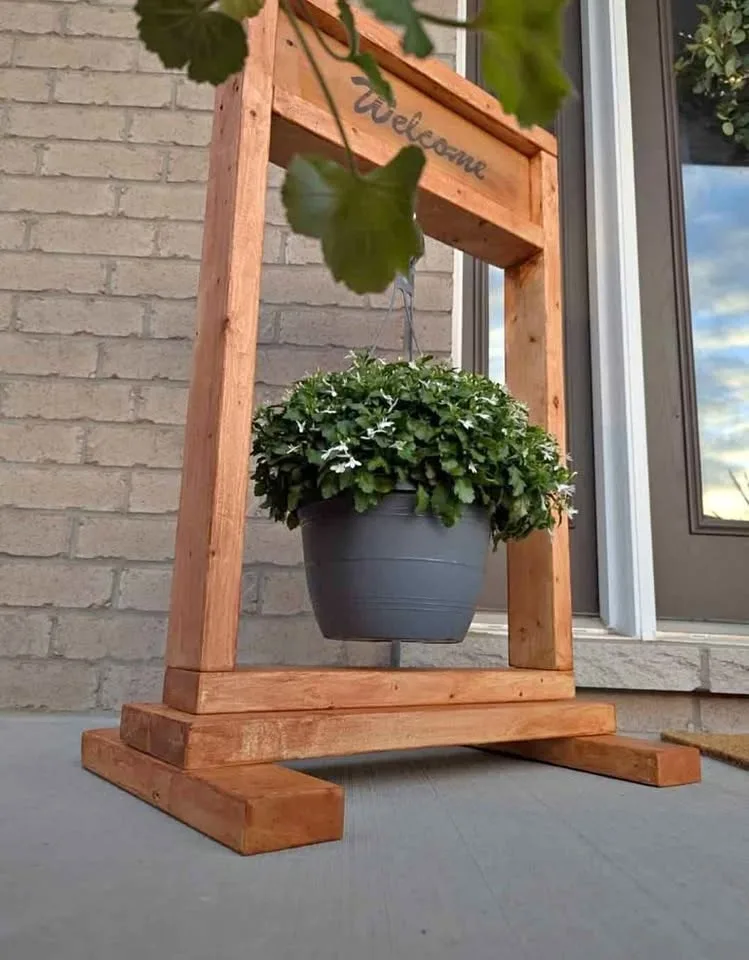 Welcome sign - solid wood - handcrafted