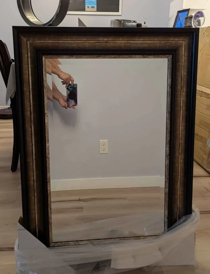 BRAND NEW SOLID FRAMED MIRROR - 92.5 X 65.5 image indicator(2)