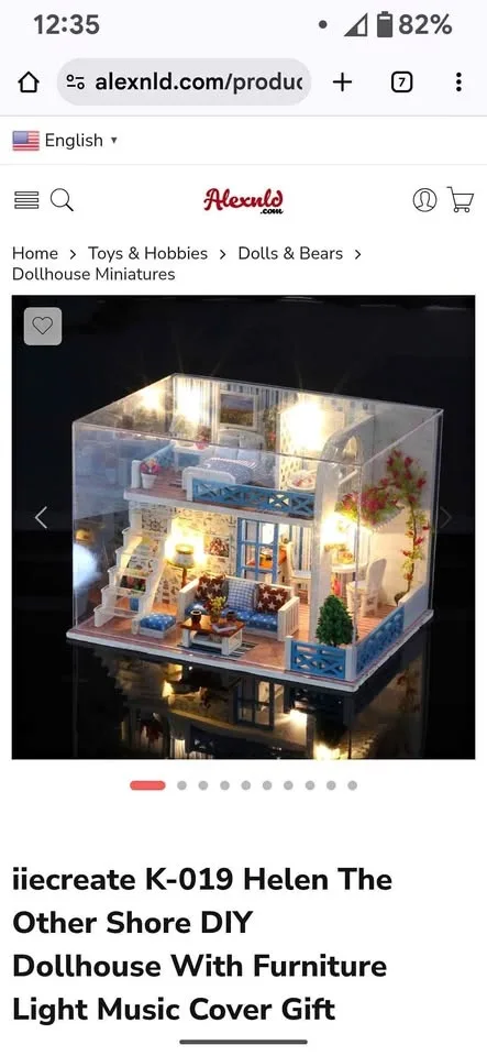 iiecreate Dollhouse With Furniture Light Music Cover