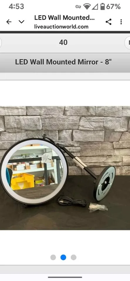 Wall mounted led lighted mirror image indicator(2)