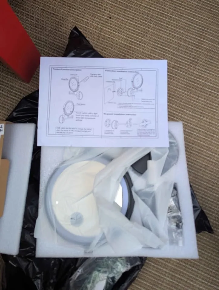 Wall mounted led lighted mirror image indicator(4)