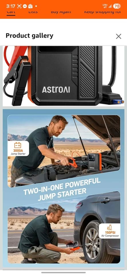 AstroAI Jump Starter Booster & Tire Inflator - photo 2