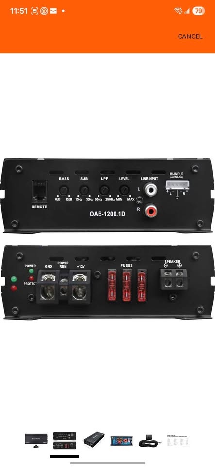 New OceanAudio 2400W Amp with Subwoofer Level Control - photo 2