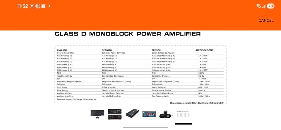 New OceanAudio 2400W Amp with Subwoofer Level Control - photo 5