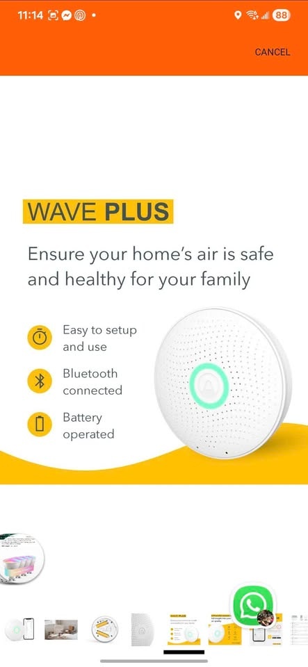 AIRTHINGS Wave Plus Radon Detector - photo 3