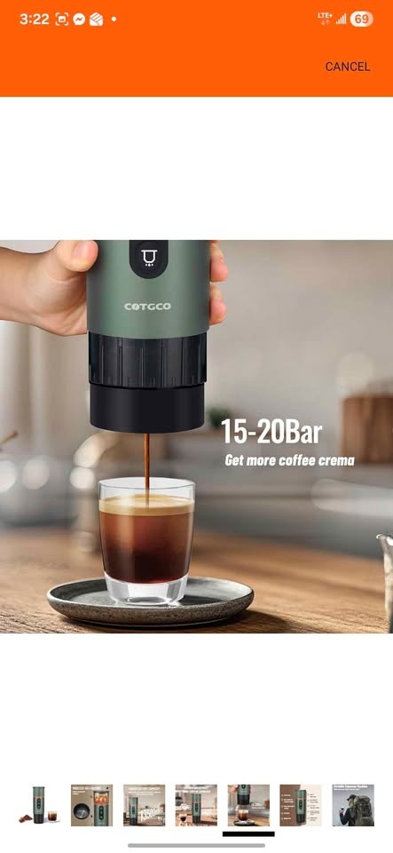 New Cotgco Portable Espresso Maker - Self Heating - photo 5