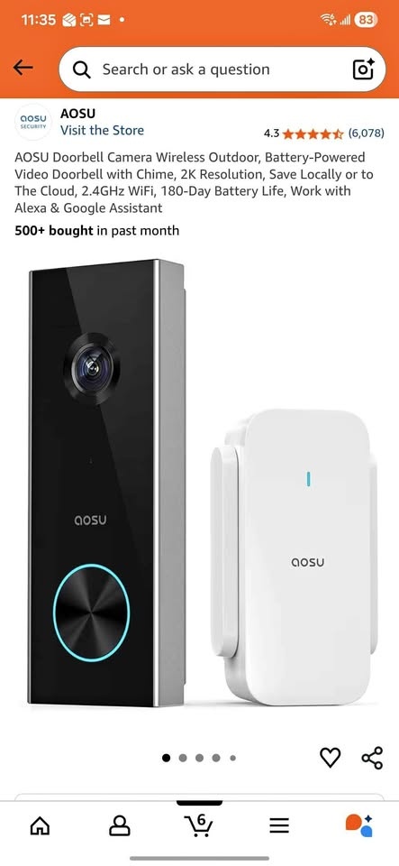 New AOSU Doorbell Camera Wireless Outdoor, 2K