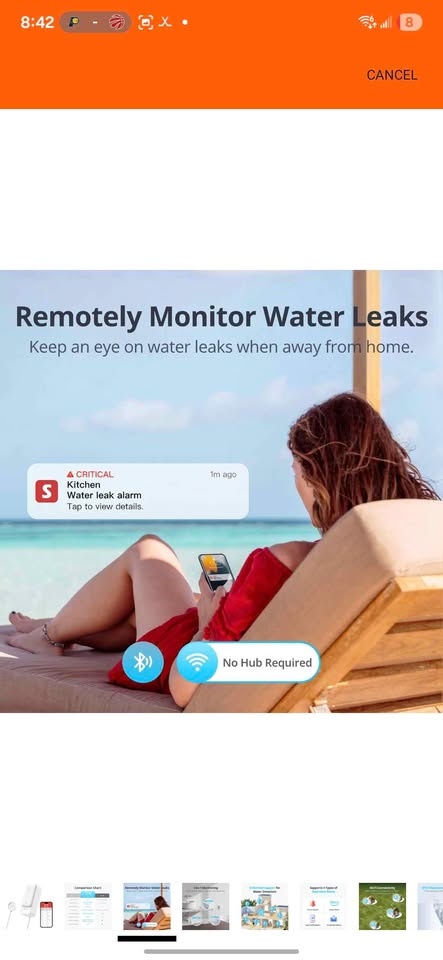 New SwitchBot WiFi Water Sensor, Smart Leak Detector - photo 3