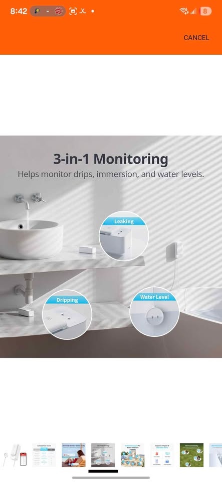 New SwitchBot WiFi Water Sensor, Smart Leak Detector - photo 4