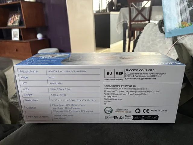 HOMCA Memory Foam Pillow, 2 in 1 image indicator(2)