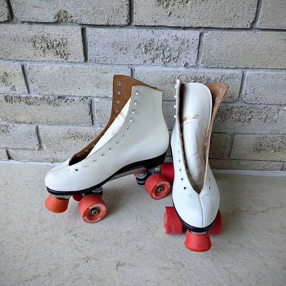 Vintage White Roller Skates Size 10