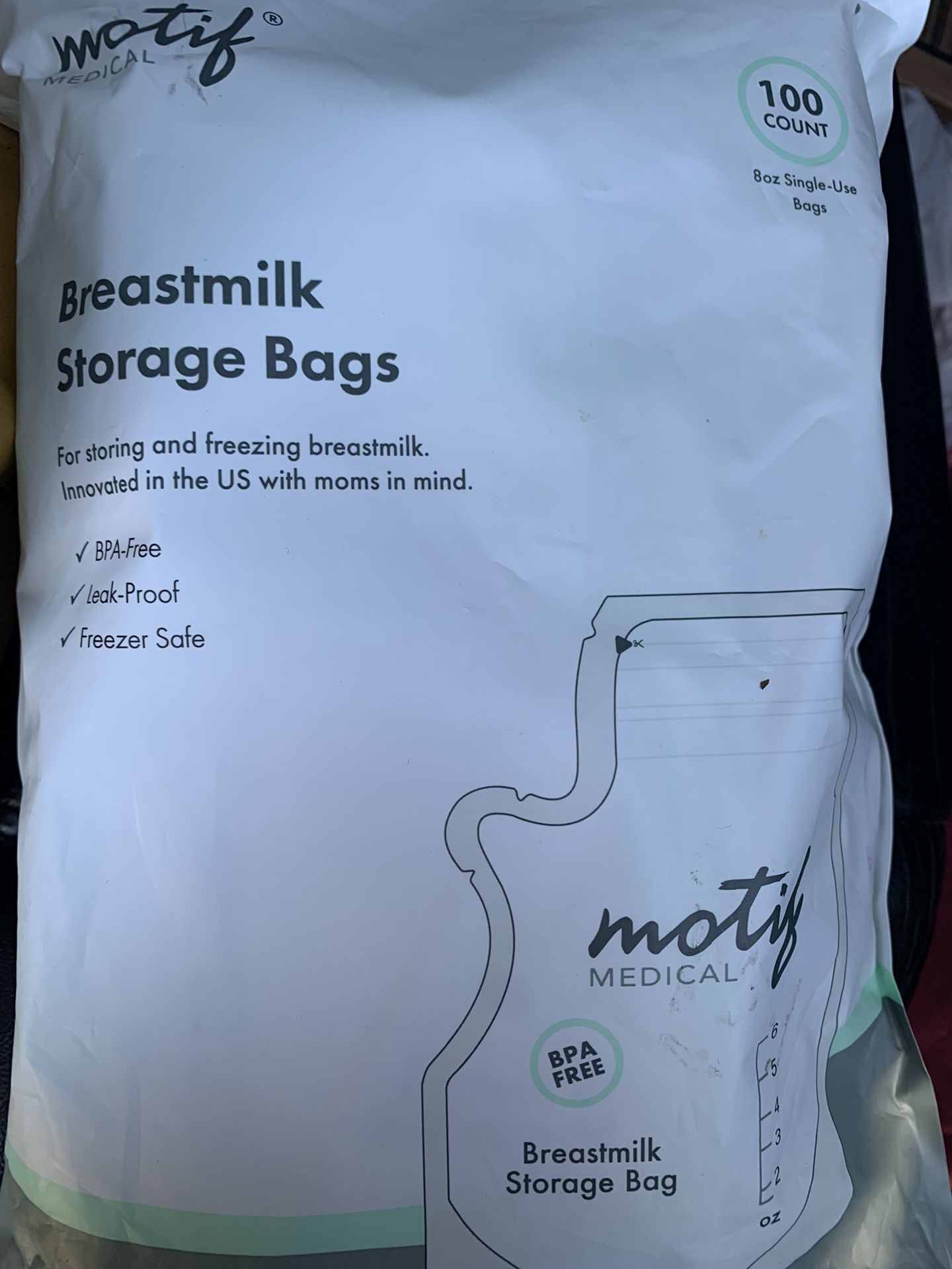 Motif Breast milk Storage Bags 100 Count