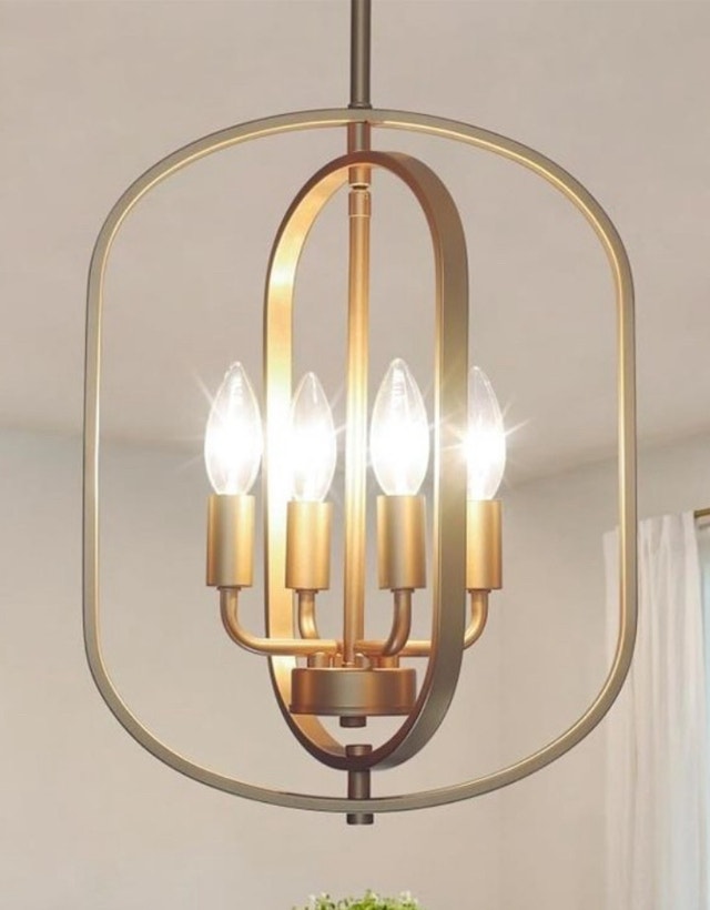 Gold Chandelier 4-Light