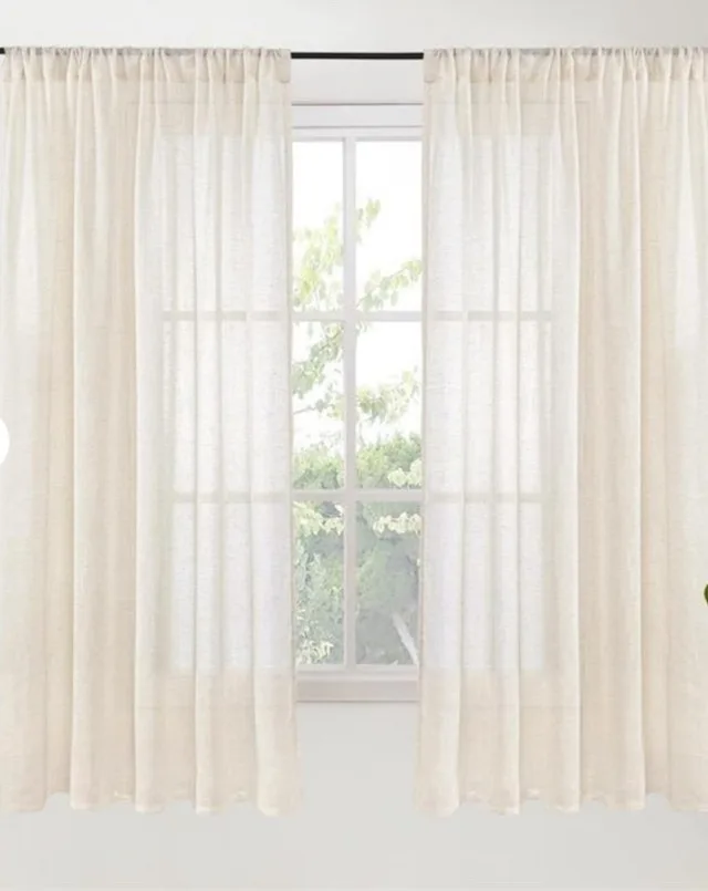 BGment Beige Linen Curtains