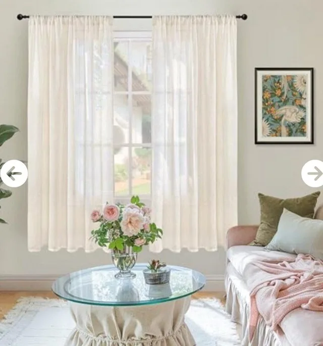 BGment Beige Linen Curtains image indicator(2)