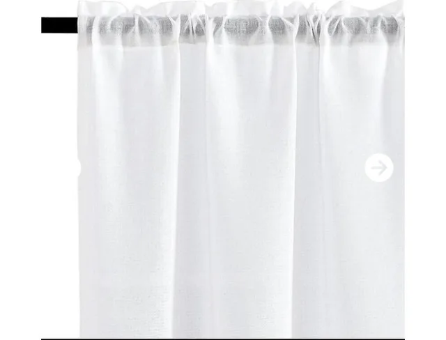 JINCHAN White Kitchen Curtains image indicator(3)
